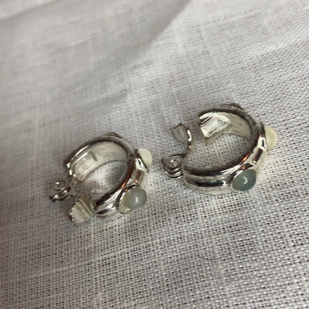 Vintage Signed Monet Clip Earrings